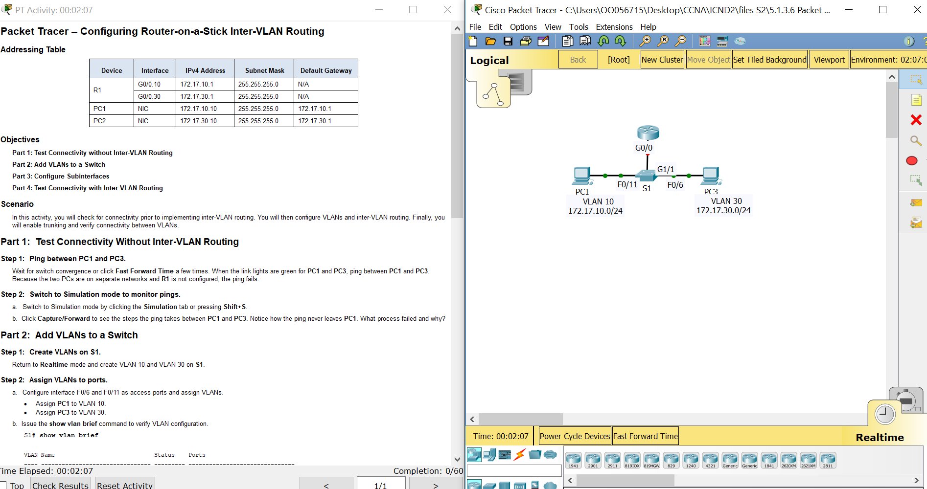 router on a stick config example